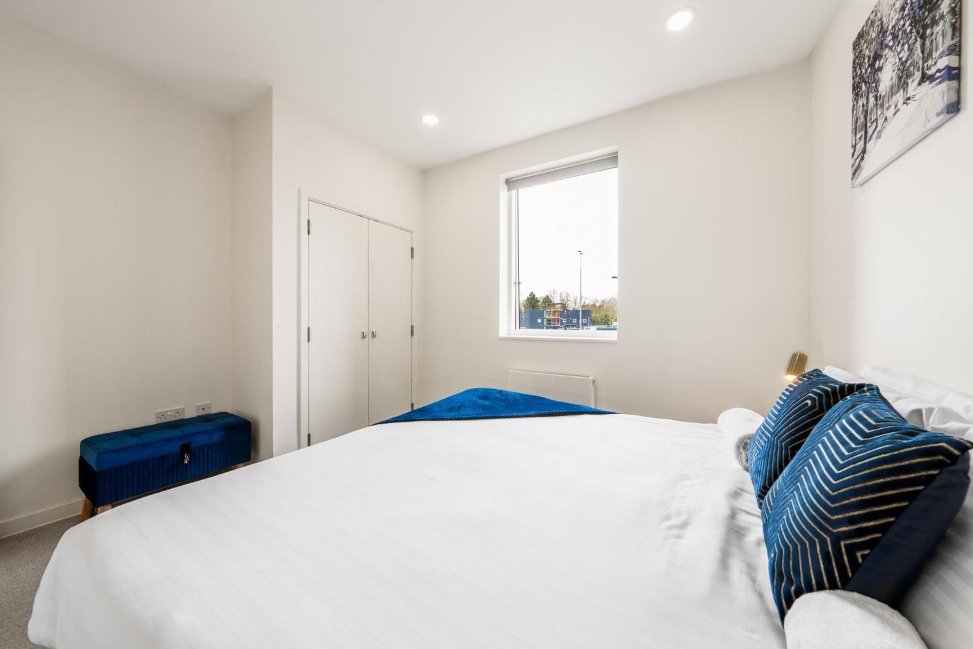Luxury 1 Bedroom Serviced Apartment With Roof Terrace & Gym 斯蒂夫尼奇 外观 照片